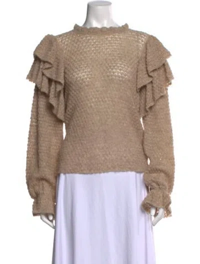 Pre-owned Ulla Johnson Crew Neck Sweater In Neutral
