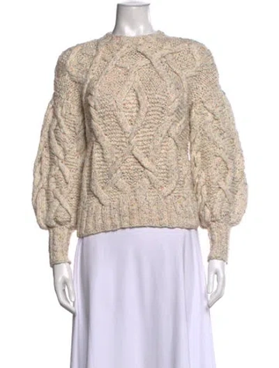 Pre-owned Ulla Johnson Crew Neck Sweater In Neutral