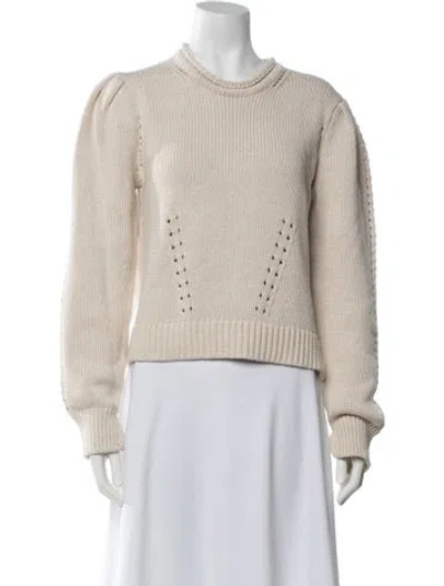 Pre-owned Ulla Johnson Crew Neck Sweater In Neutrals