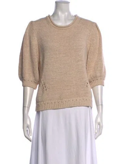Pre-owned Ulla Johnson Crew Neck Sweater In Neutrals