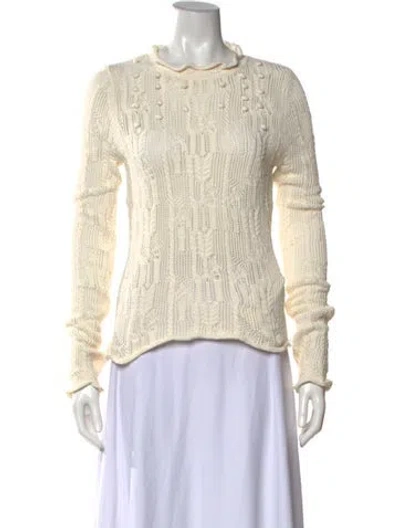 Pre-owned Ulla Johnson Crew Neck Sweater In Neutrals