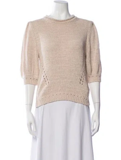 Pre-owned Ulla Johnson Crew Neck Sweater In Neutrals