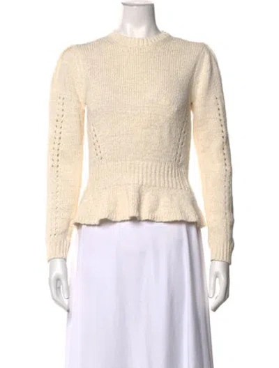 Pre-owned Ulla Johnson Crew Neck Sweater In Neutrals