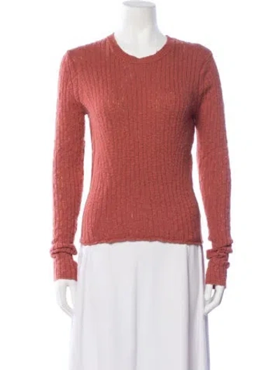 Pre-owned Ulla Johnson Crew Neck Sweater In Orange