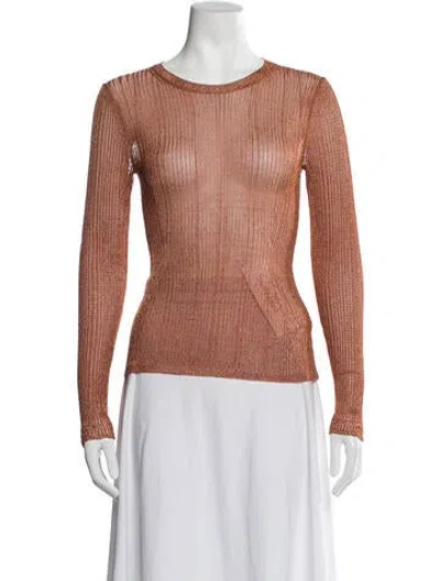 Pre-owned Ulla Johnson Crew Neck Sweater In Orange