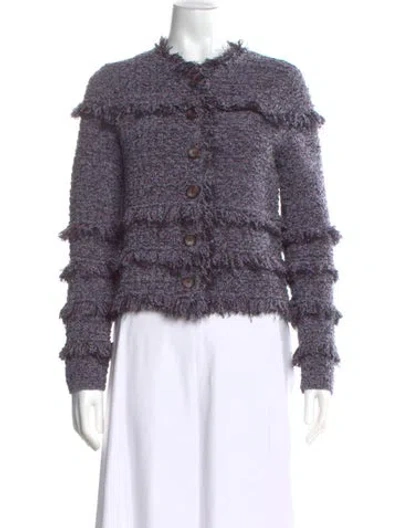Pre-owned Ulla Johnson Crew Neck Sweater In Purple