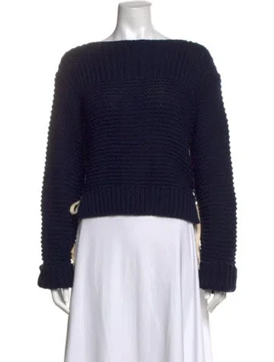 Pre-owned Ulla Johnson Crew Neck Sweater W/ Tags In Blue