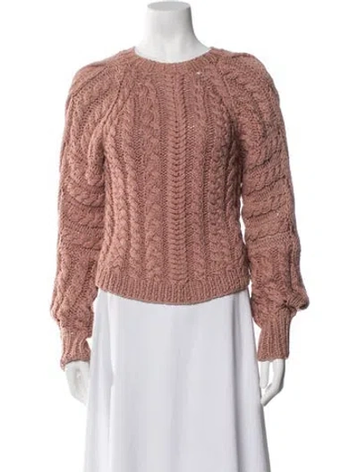 Pre-owned Ulla Johnson Crew Neck Sweater W/ Tags In Pink
