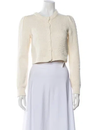 Pre-owned Ulla Johnson Crew Neck Sweater In White