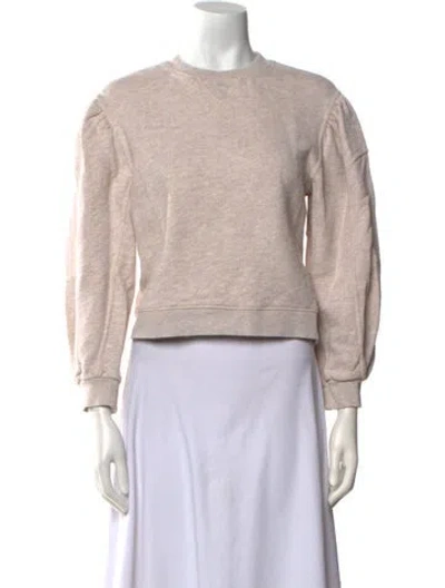 Pre-owned Ulla Johnson Crew Neck Three-quarter Sleeve Sweatshirt In Neutral