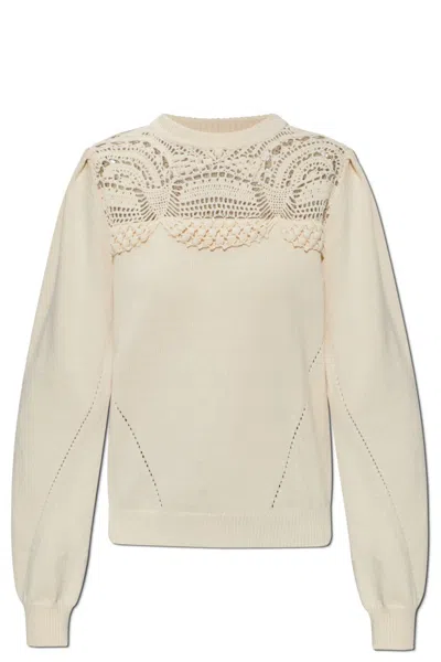 Ulla Johnson Crochet Sweater In Neutral