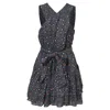 Ulla Johnson Cross Top Arisa Dress In Navy Cotton In Multi