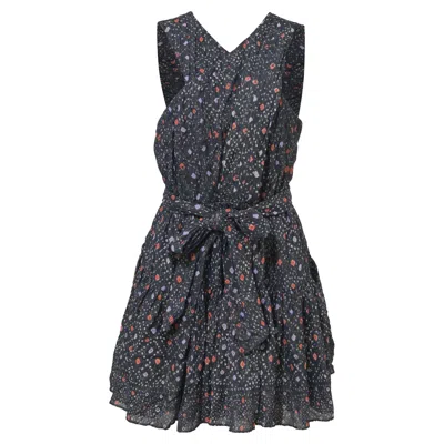 Ulla Johnson Cross Top Arisa Dress In Navy Cotton In Multi