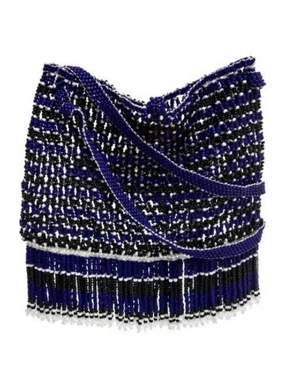 Pre-owned Ulla Johnson Crystal Crossbody Bag In Blue