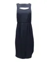 Ulla Johnson Cut-out Sleeveless Midi Dress In Navy Blue Polyester In Blue