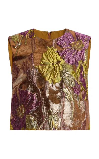 Ulla Johnson Cybil Metallic Top In Brown
