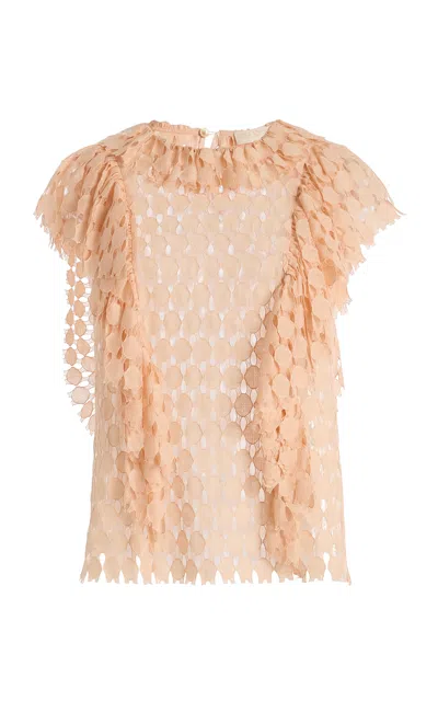 Ulla Johnson Daevy Lace Top In Neutral