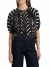 Ulla Johnson Dafne Pleated Blouse In Eclipse In Blue