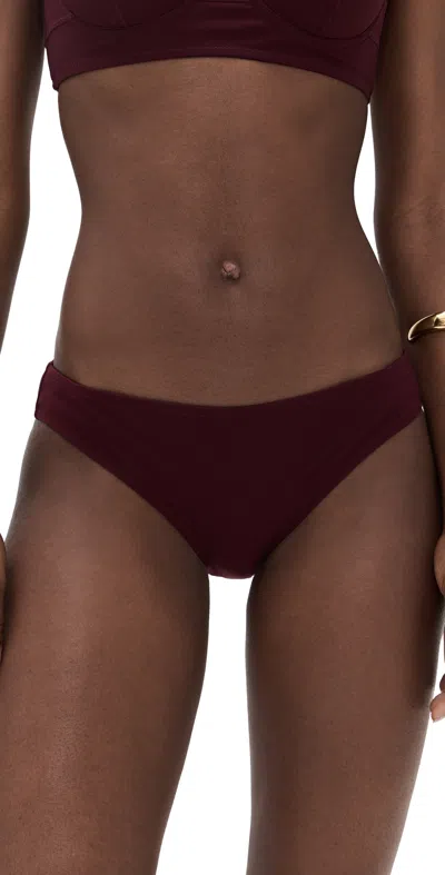 Ulla Johnson Dani Bikini Bottoms Cassis In Burgundy