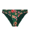 Ulla Johnson Dani Printed Bikini Briefs In Green