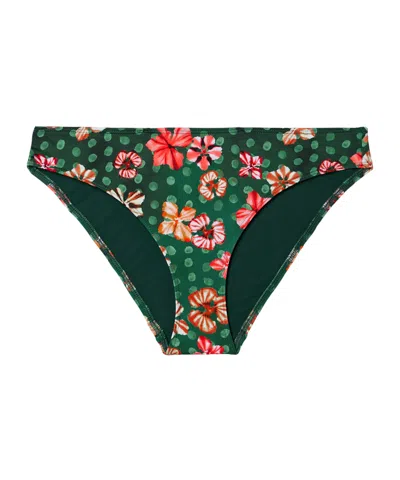 Ulla Johnson Dani Printed Bikini Briefs In Green