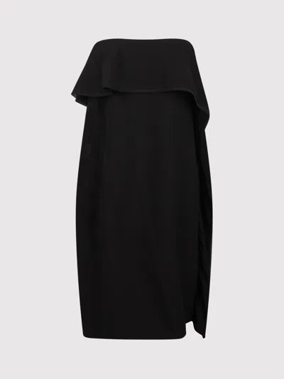 Ulla Johnson Danica Draped-detail Midi Skirt In Black