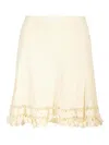Ulla Johnson Hollowed-out Lotus Leaf Half-length Skirt In Neutral