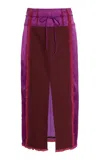 Ulla Johnson Daphne Pencil Cut Midi Skirt In Burgundy