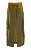 Ulla Johnson Daphne Pencil Cut Midi Skirt In Green
