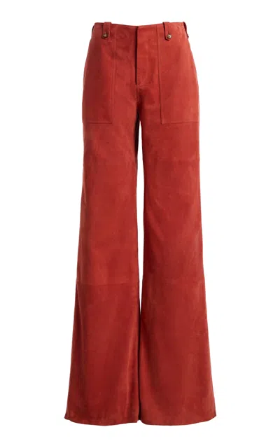 Ulla Johnson Darcy Straight-leg Trousers In Red