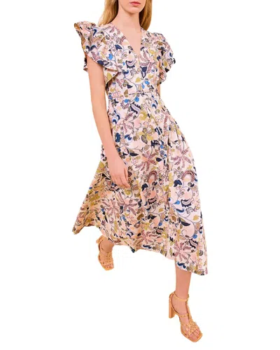 Ulla Johnson Darya Drop Waist Midi Dress In Multi
