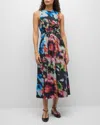 Ulla Johnson Davina Printed Cotton-poplin Midi Dress In Aura
