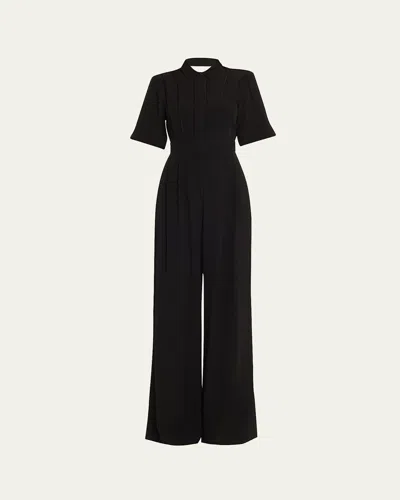 Ulla Johnson Deia Open Back Wide-leg Jumpsuit In Black