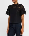 Ulla Johnson Delia Top In Noir In Noir