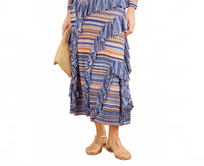 Ulla Johnson Delila Ruffle Knit Skirt In Sunset In Multi