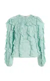 Ulla Johnson Della Blouse In Green