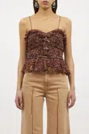 Ulla Johnson Della Top In Pomegranate