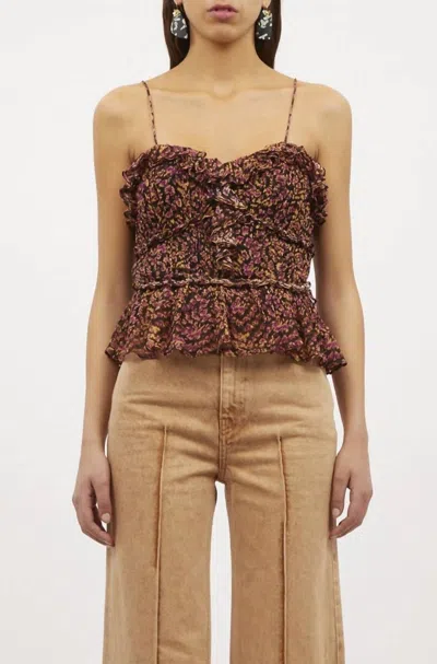 Ulla Johnson Della Top In Pomegranate In Red