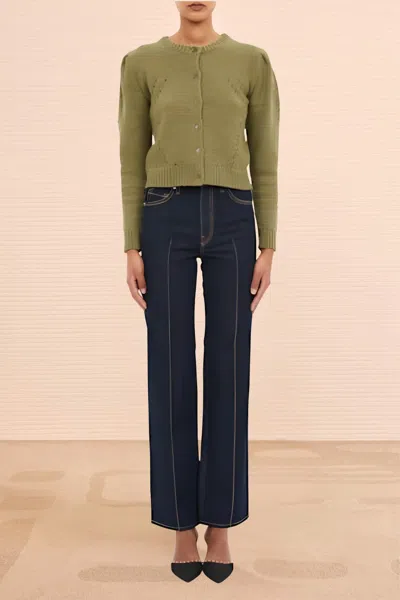 Ulla Johnson Delphina Cardigan In Olive In Gray