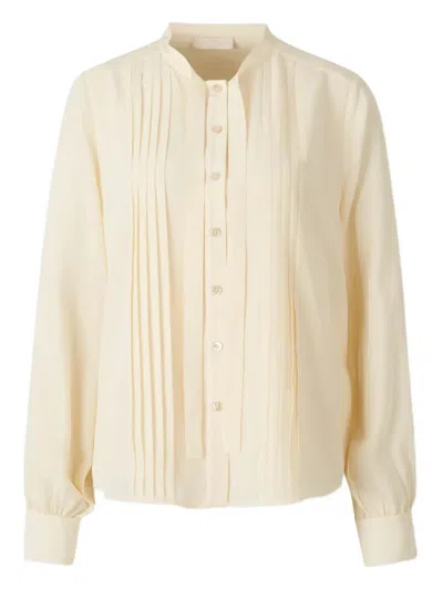 Ulla Johnson Delvine Tie-neck Shirt In Yellow