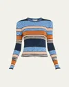 Ulla Johnson Denia Striped Top In Adriatic In Adriatic