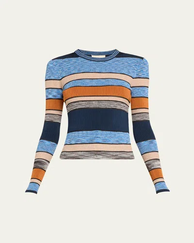 ULLA JOHNSON DENIA STRIPE KNIT TOP