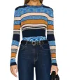 Ulla Johnson Denia Striped Top In Adriatic In Blue