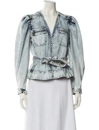 Pre-owned Ulla Johnson Denim Jacket In Blue