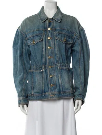 Pre-owned Ulla Johnson Denim Jacket In Blue