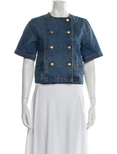 Pre-owned Ulla Johnson Denim Jacket In Blue