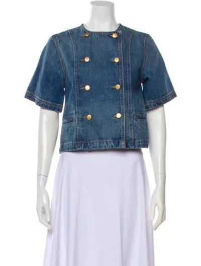 Pre-owned Ulla Johnson Denim Jacket In Blue