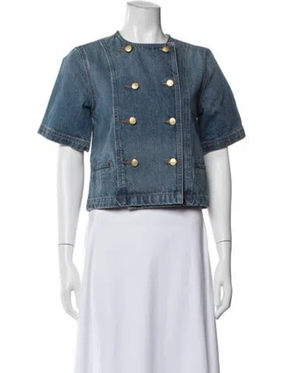 Pre-owned Ulla Johnson Denim Jacket In Blue