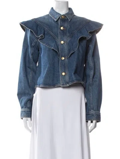 Pre-owned Ulla Johnson Denim Jacket In Blue