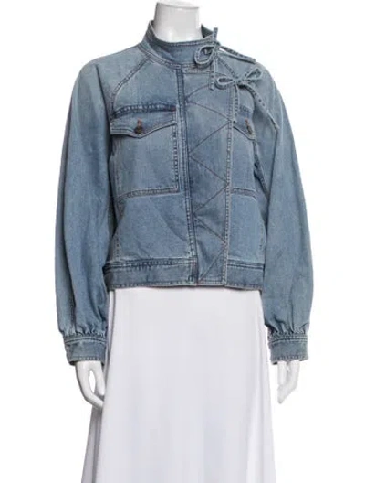 Pre-owned Ulla Johnson Denim Jacket In Blue